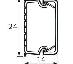 Мини-канал 24х14мм METRA (дл.2м) Leg