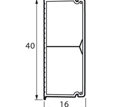 Мини-канал 40х16мм 2 отд. METRA (дл.2м) Leg