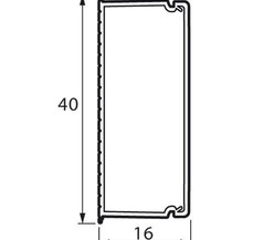 Мини-канал 40х16мм METRA (дл.2м) Leg