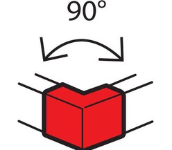 Угол внешний 100х50мм фикс. METRA Leg