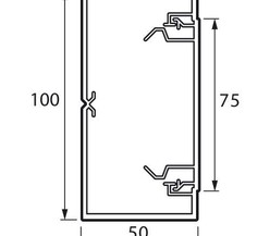 Кабель-канал 100х50 L2000 пластик METRA Leg