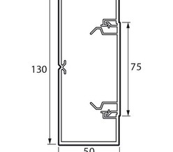 Кабель-канал 130х50 L2000 пластик METRA Leg