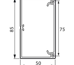 Кабель-канал 85х50 L2000 пластик METRA Leg